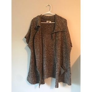Sonoma brown short sleeve knit cardigan